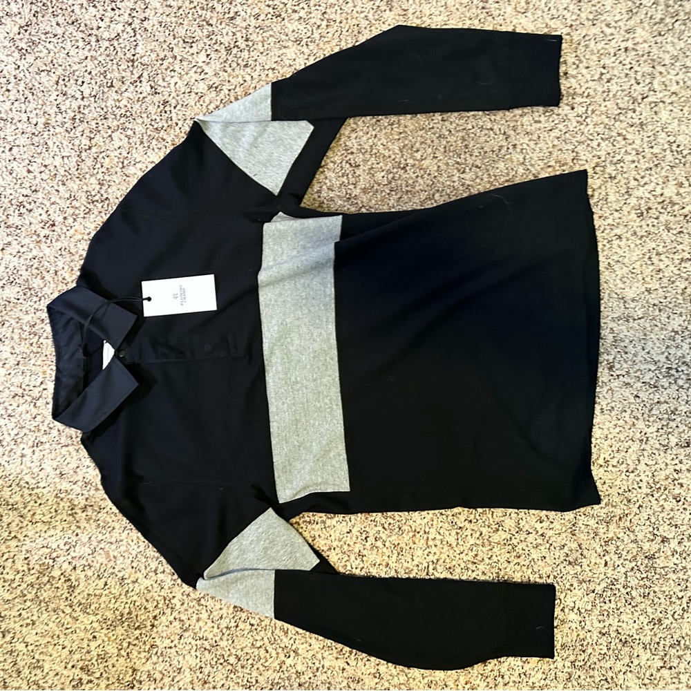 Reigning Champ Rugby Shirt - size M black and grey